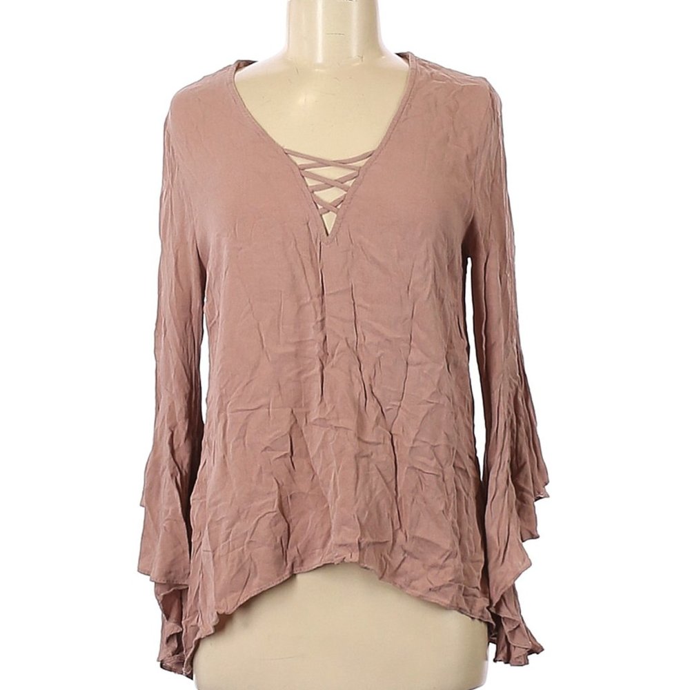 Do & Be Hi Low 3/4 Sleeve Top